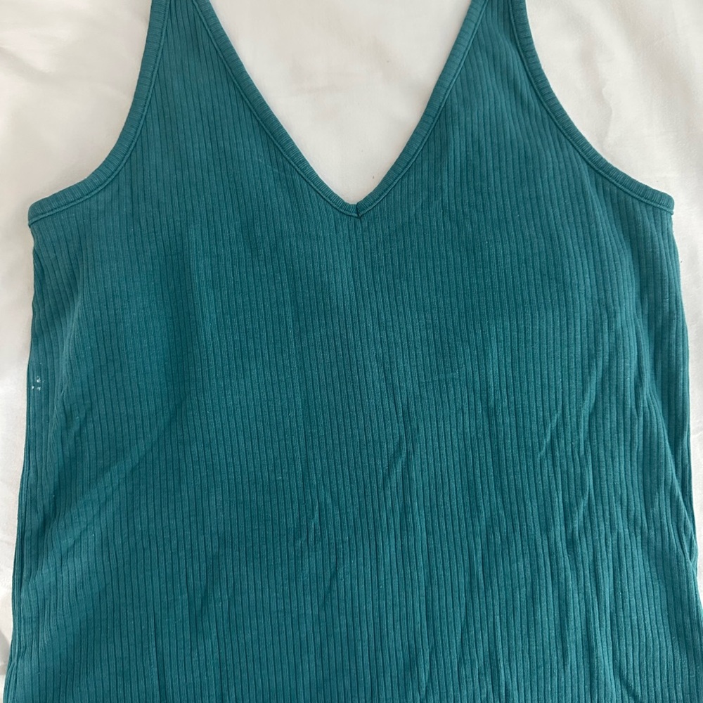 Old Navy Teal Ribbed Tank Top